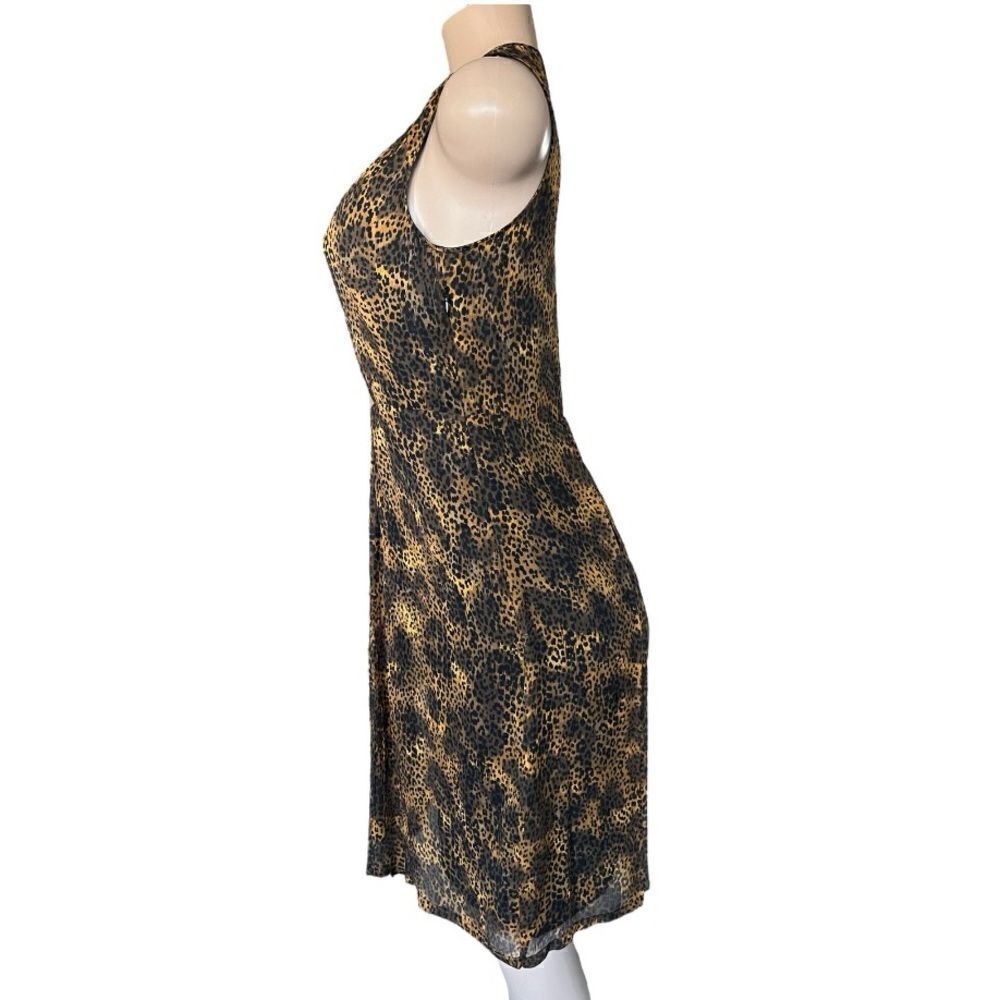 Burberry Brit Leopard Print Mulberry Silk Front Zip Dress - Picture 4 of 10